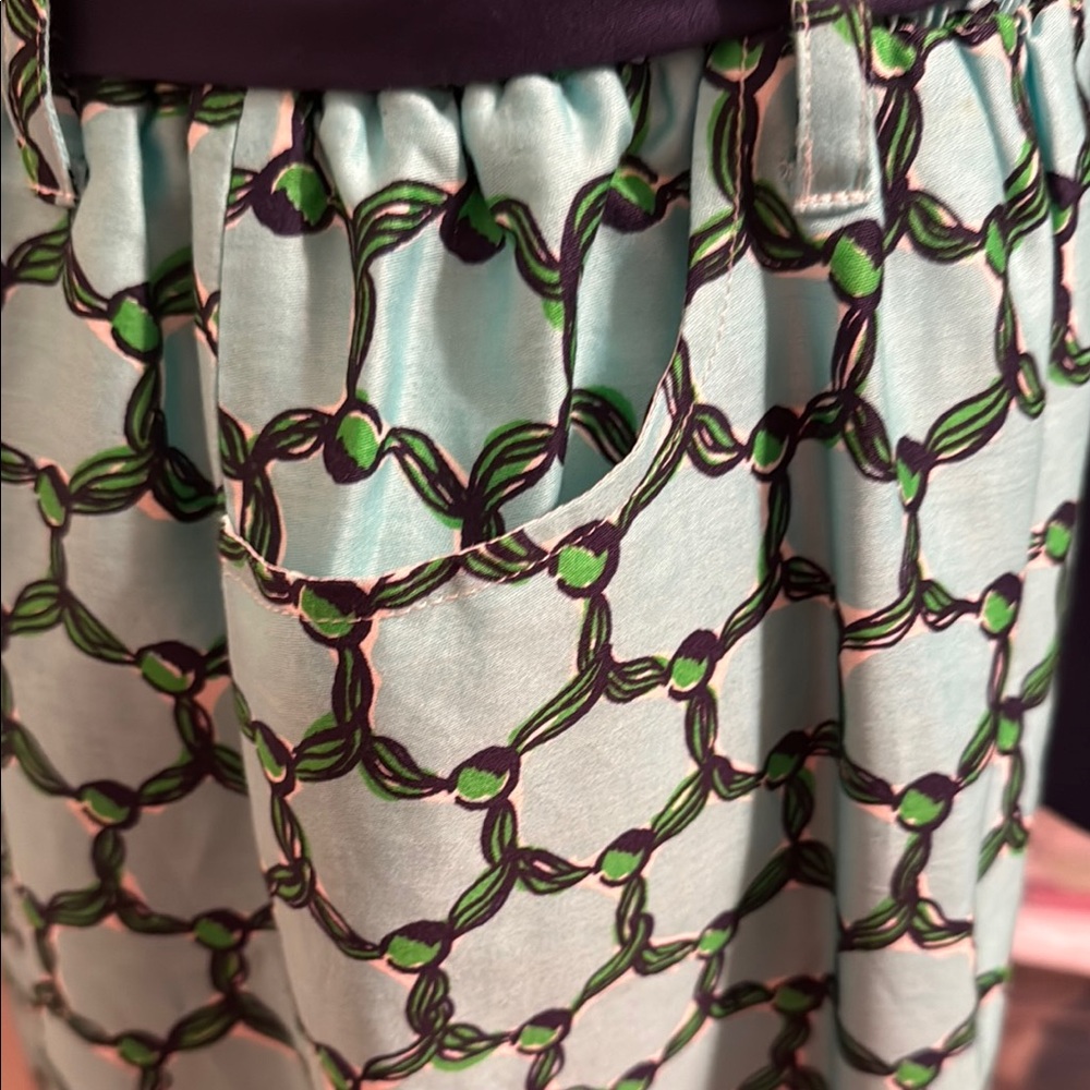 Lilly Pulitzer Blue and Green Patterned Skirt - Picture 2 of 5